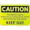Brady Caution Sign, 7 in H, 10 in W, Rectangle, English, 102473 102473 - alternate 1
